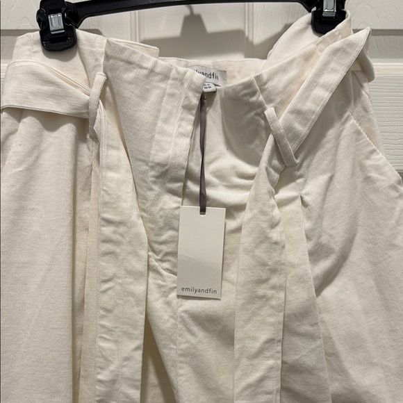 White Wide Leg Pants with Relaxed Fit - Picture 6 of 16